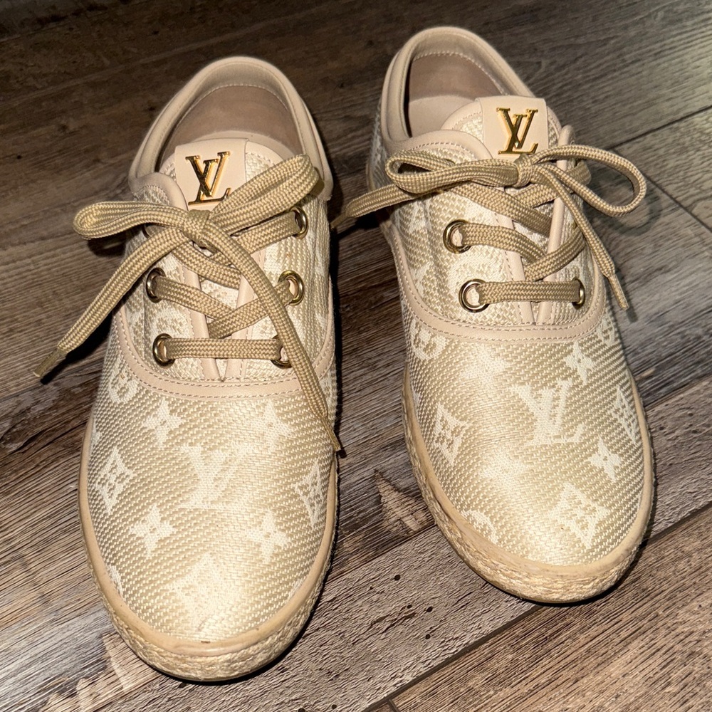 Louis Vuitton Tan Monogram Espadrilles